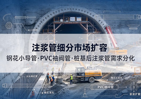 盐田注浆管细分市场扩容，隧道钢花小导管、PVC 袖阀管、桩基后注浆管需求分化